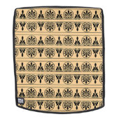 Griechisches Mittelmeer-Muster Brown Rucksack (Abnehmbare Front)
