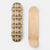 Griechisches Mittelmeer-Muster Brown Skateboard (Vorderseite)
