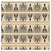 Griechisches Mittelmeer-Muster Brown Stoff (Nahaufnahme)