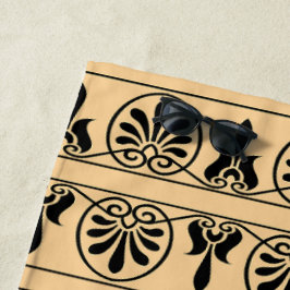 Griechisches Mittelmeer-Muster Brown Strandtuch