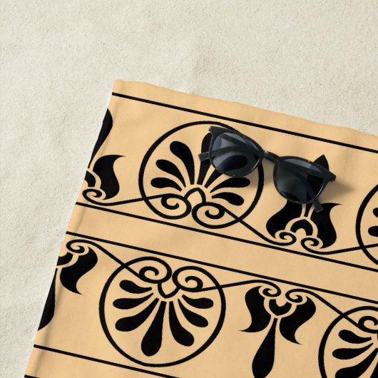 Griechisches Mittelmeer-Muster Brown Strandtuch (Beispiel)