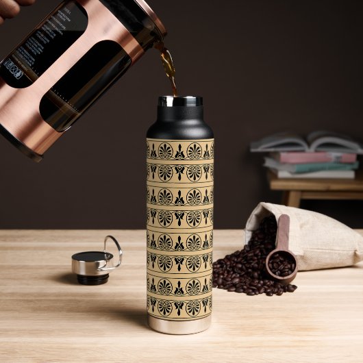 Griechisches Mittelmeer-Muster Brown Trinkflasche (Kaffee)