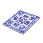 Griechisches Mosaik: Kobalt und Weiß Fliese (Seite)