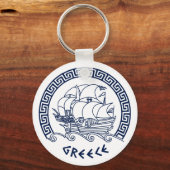 Griechisches Motiv für traditionelles Schiff inner Schlüsselanhänger (Vorderseite)