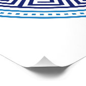 Griechisches Muster Evil Eye Nazar Poster (Ecke)