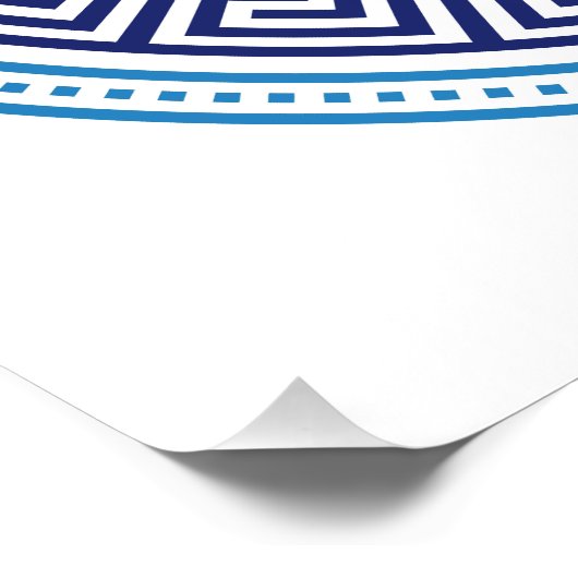 Griechisches Muster Evil Eye Nazar Poster (Ecke)