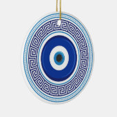 Griechisches Muster Nazar Amulet Keramik Ornament (Rechts)