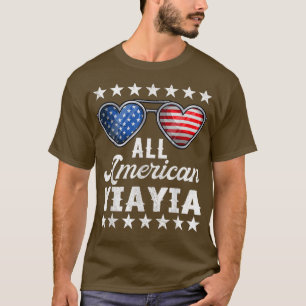 Griechisches Oma Amerikanische Unabhängigkeitstag  T-Shirt