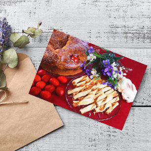 Griechisches Osteressen Osterkarte Feiertagskarte