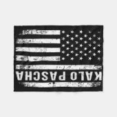 Griechisches Ostern Kalo Pascha Retro US-Flagge Gr Fleecedecke (Vorderseite (Horizontal))
