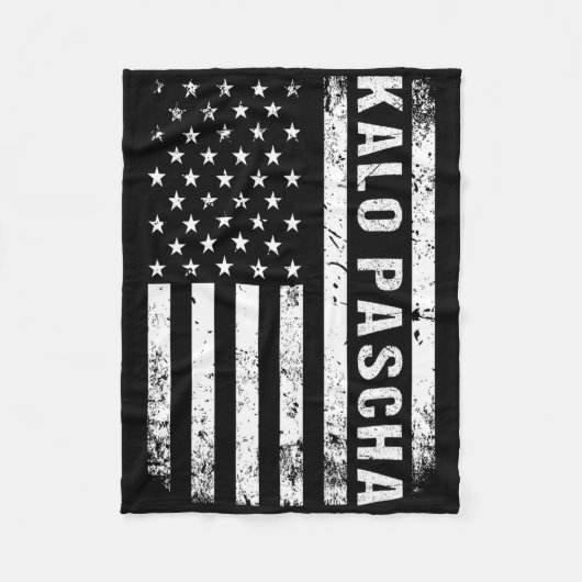 Griechisches Ostern Kalo Pascha Retro US-Flagge Gr Fleecedecke (Vorderseite)