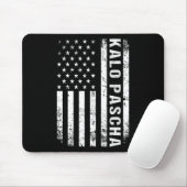 Griechisches Ostern Kalo Pascha Retro US-Flagge Gr Mousepad (Mit Mouse)