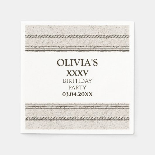 Griechisches Papier Napkin mit Steinelementen Serviette (Vorderseite)