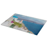 Griechisches Paradies. Aquarellmalerei von Schneidebrett (Ecke)