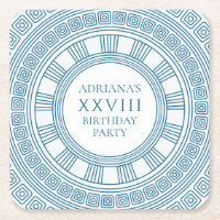 Griechisches Party mit blauem Muster