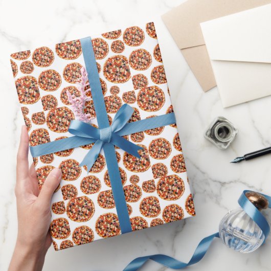 Griechisches Pizza-Muster Geschenkpapier (Schenken)