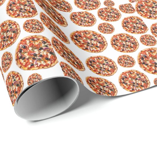 Griechisches Pizzastrom Geschenkpapier (Rolleneckpunkt)