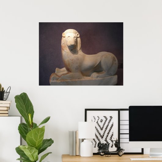 Griechisches Poster von Gate Lion (Heimbüro)