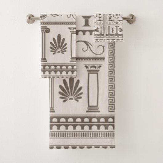 Griechisches Revival Motif Badhandtuch Set (Insitu)
