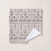 Griechisches Revival Motif Badhandtuch Set (Waschlappen)