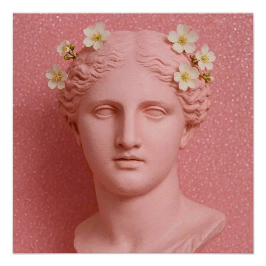 Griechisches rosa Poster. Poster (Vorderseite)