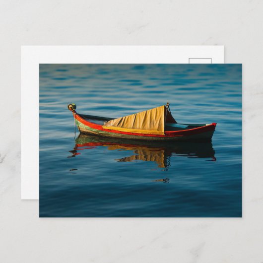 Griechisches Ruderboot Postkarte (Vorne/Hinten)