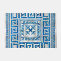 Griechisches Schloss - griechischer Meander - Blau