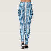 Griechisches Schloss - griechischer Meander - Blau Leggings (Rückseite)