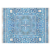 Griechisches Schloss - griechischer Meander - Blau Tischdecke (Vorderseite (Horizontal))