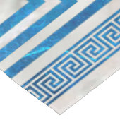 Griechisches Schloss - griechischer Meander - Blau Tischdecke (Schrägansicht)