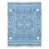 Griechisches Schloss - griechischer Meander - Blau Tischdecke (Vorderseite)