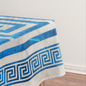 Griechisches Schloss - griechischer Meander - Blau Tischdecke (Beispiel)