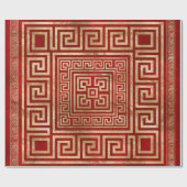 Griechisches Schloss - griechischer Meander - Deep Geschenkpapier (Flach)