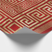 Griechisches Schloss - griechischer Meander - Deep Geschenkpapier (Ecke)