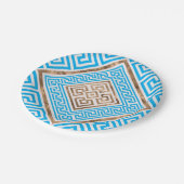 Griechisches Schloss - Griechischer Meander - Rhom Pappteller (Schrägansicht)