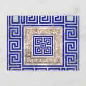 Griechisches Schloss - Lapis Lazuli und Gold Postkarte (Vorderseite)