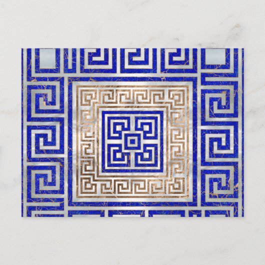 Griechisches Schloss - Lapis Lazuli und Gold Postkarte (Vorderseite)