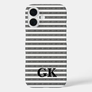 Griechisches Schlüssel-Mäander-Muster personalisie iPhone 16 Hülle