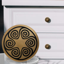 Griechisches Schlüsseldekor - Schwarz und Gold