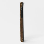 Griechisches Schlüsseldesign - dunkle Schokolade Case-Mate iPhone Hülle (Hinten/Links)