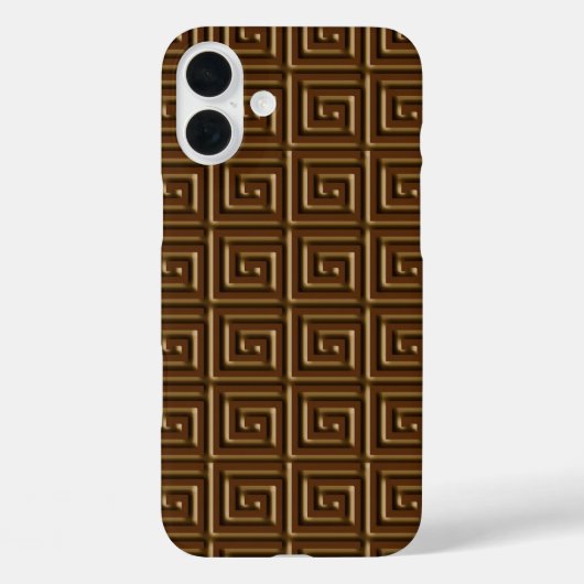 Griechisches Schlüsseldesign - dunkle Schokolade Case-Mate iPhone Hülle (Rückseite)
