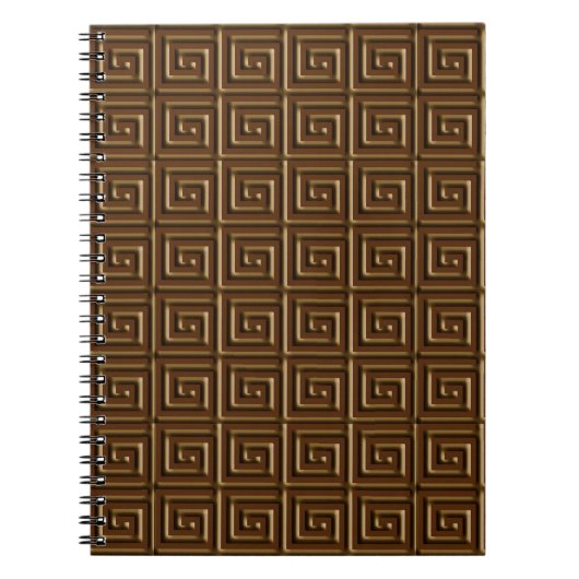 Griechisches Schlüsseldesign - dunkle Schokolade Notizblock (Vorderseite)