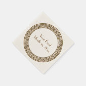 Griechisches Schlüsseldesign Napkins Serviette (Ecke)
