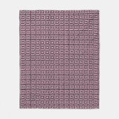 Griechisches Schlüsseldesign - Rosa und Schwarz Fleecedecke (Vorderseite)