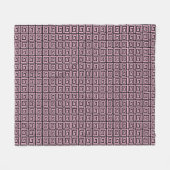 Griechisches Schlüsseldesign - Rosa und Schwarz Fleecedecke (Vorderseite (Horizontal))