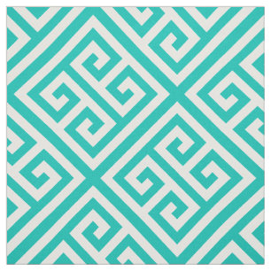 Griechisches SchlüsselDiag T Muster #1 aquamarine Stoff