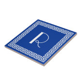 Griechisches Schlüsselentwurfs-Monogramm Fliese (Seite)