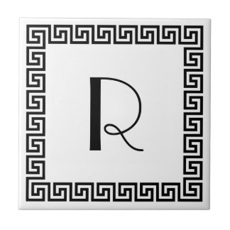 Griechisches Schlüsselentwurfs-Monogramm Fliese