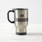 Griechisches Schlüsselentwurfs-Monogramm Reisebecher (Links)