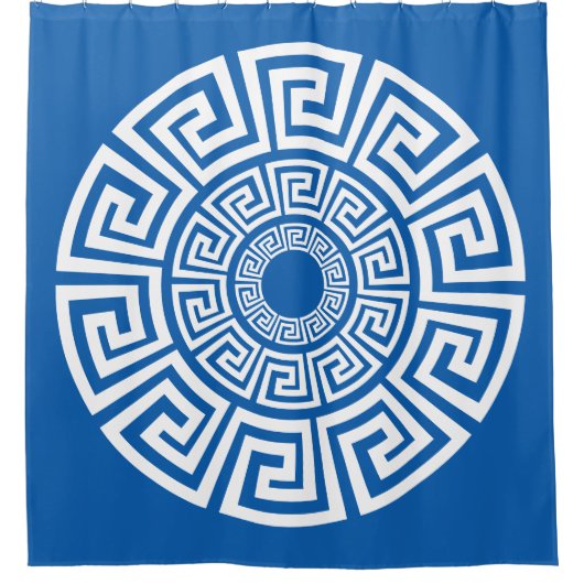 Griechisches Schlüsselkonzept Duschvorhang (Vorderseite)